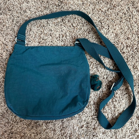 Kipling Crossbody Bag in Dark Teal With Gorilla Keychain - Picture 2 of 9